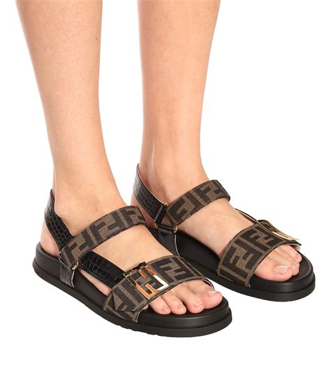 fendi jacquard sandals